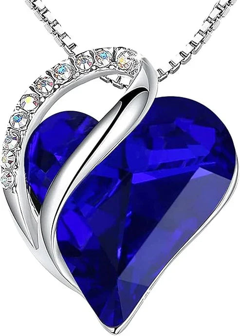 Collier Infini Cœur Saphir