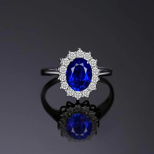 Bague Halo Saphir Classique