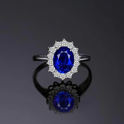 Bague Halo Saphir Classique