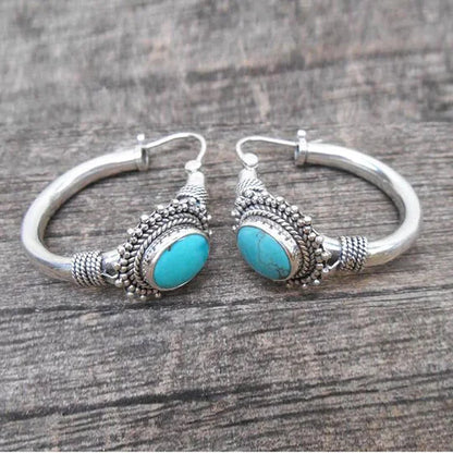 Boucles d'Oreilles Vintage en Turquoise