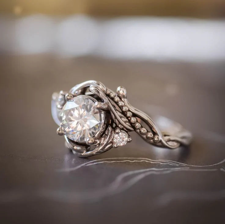 Bague Vintage en Zirconia et Argent Branché