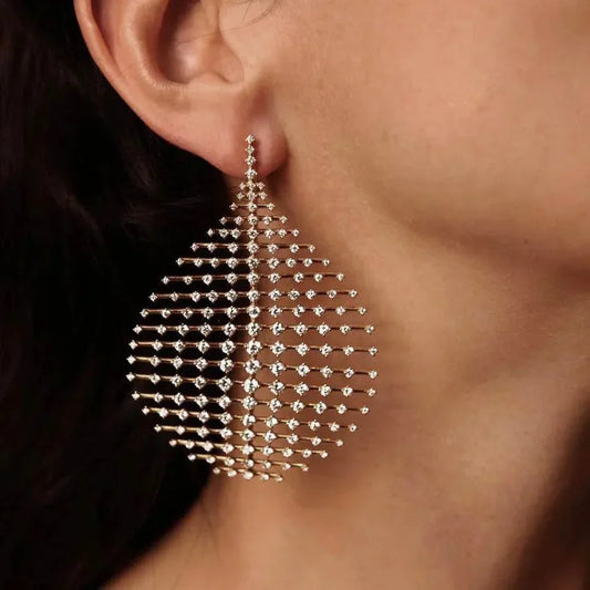Boucles d'Oreilles Globe Zirconia Vintage