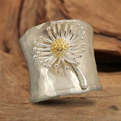 Bague Large Bande Marguerite