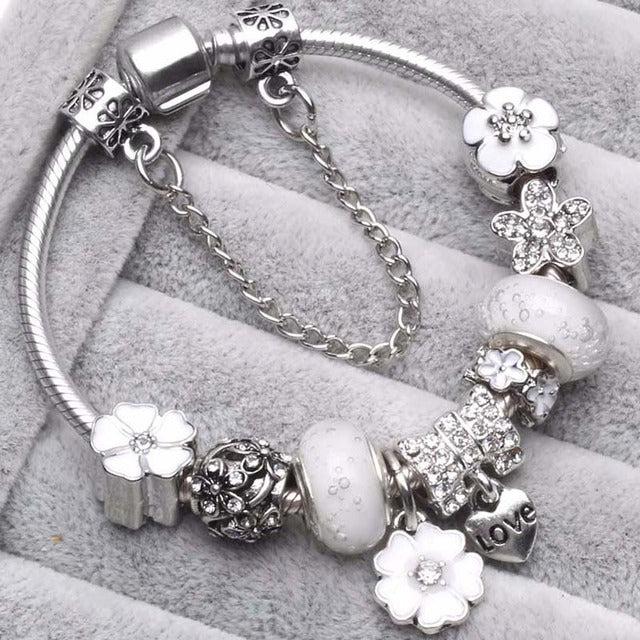 Bracelets en Argent Vintage Gris