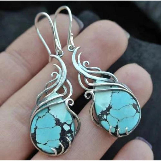 Boucles d'oreilles Boho en Opale Argent
