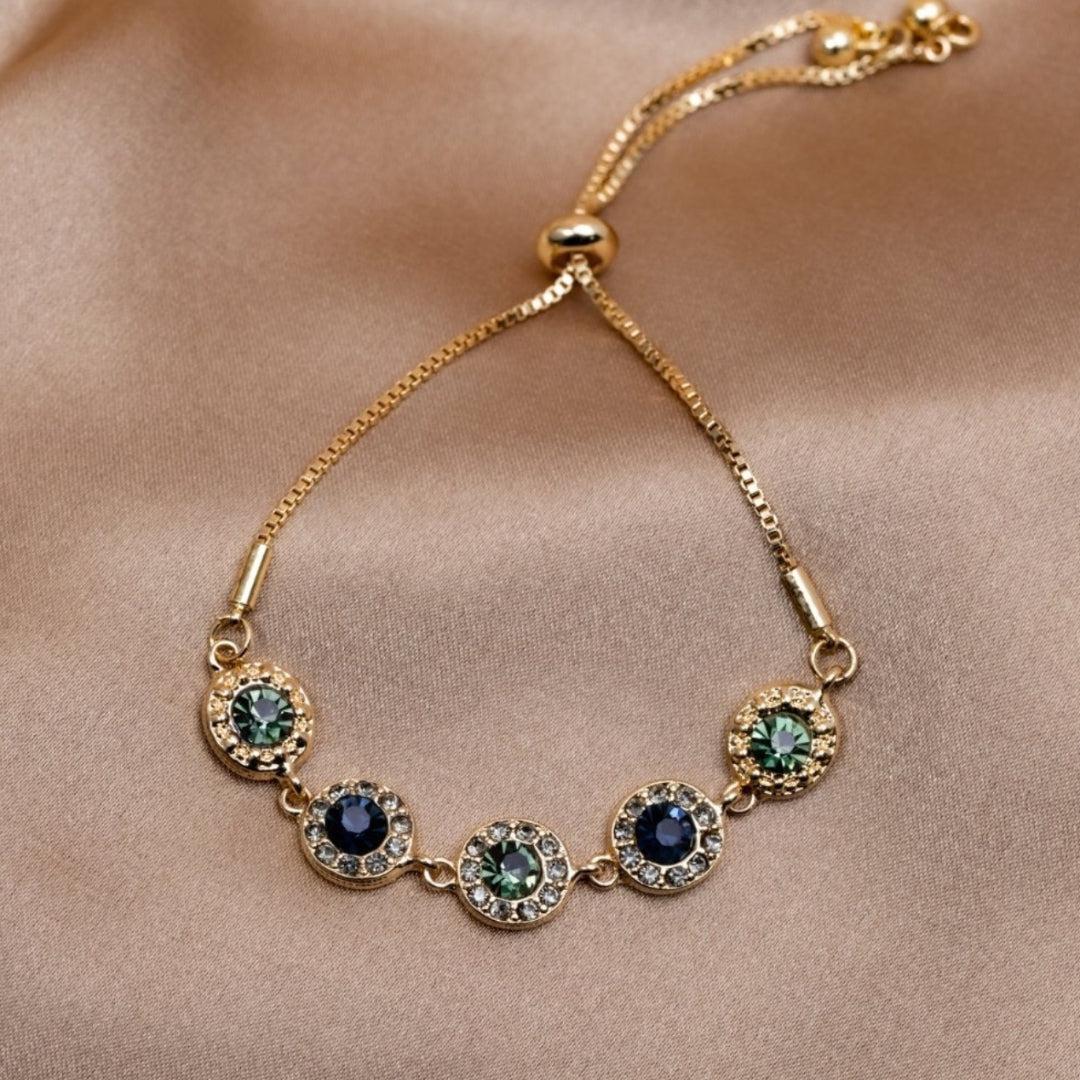 Bracelet en Zirconia Ajustable en Or