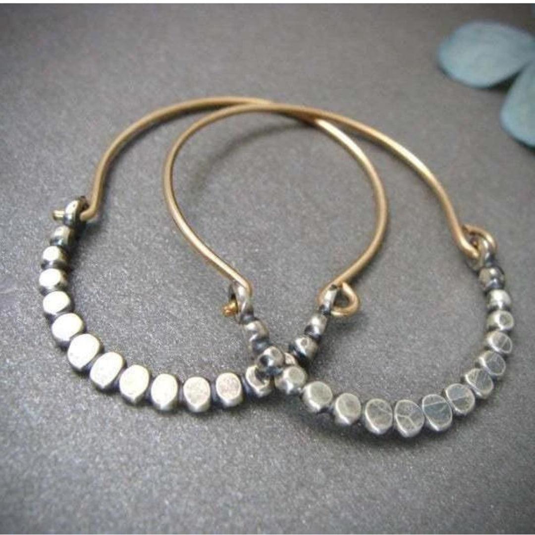 Boucles d'oreilles Boho en argent cubique