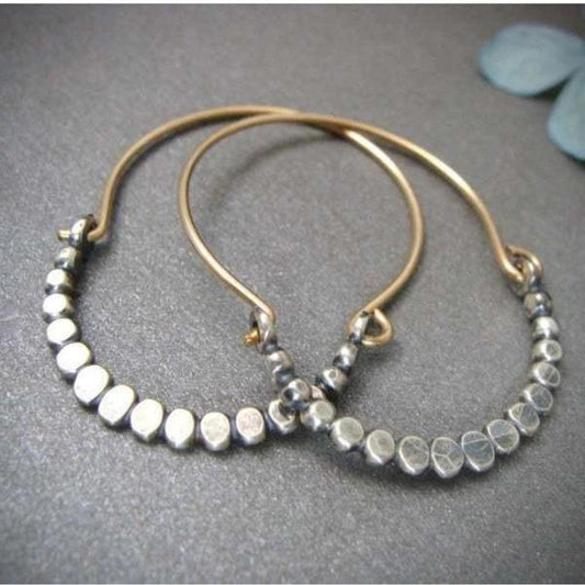 Boucles d'oreilles Boho en argent cubique