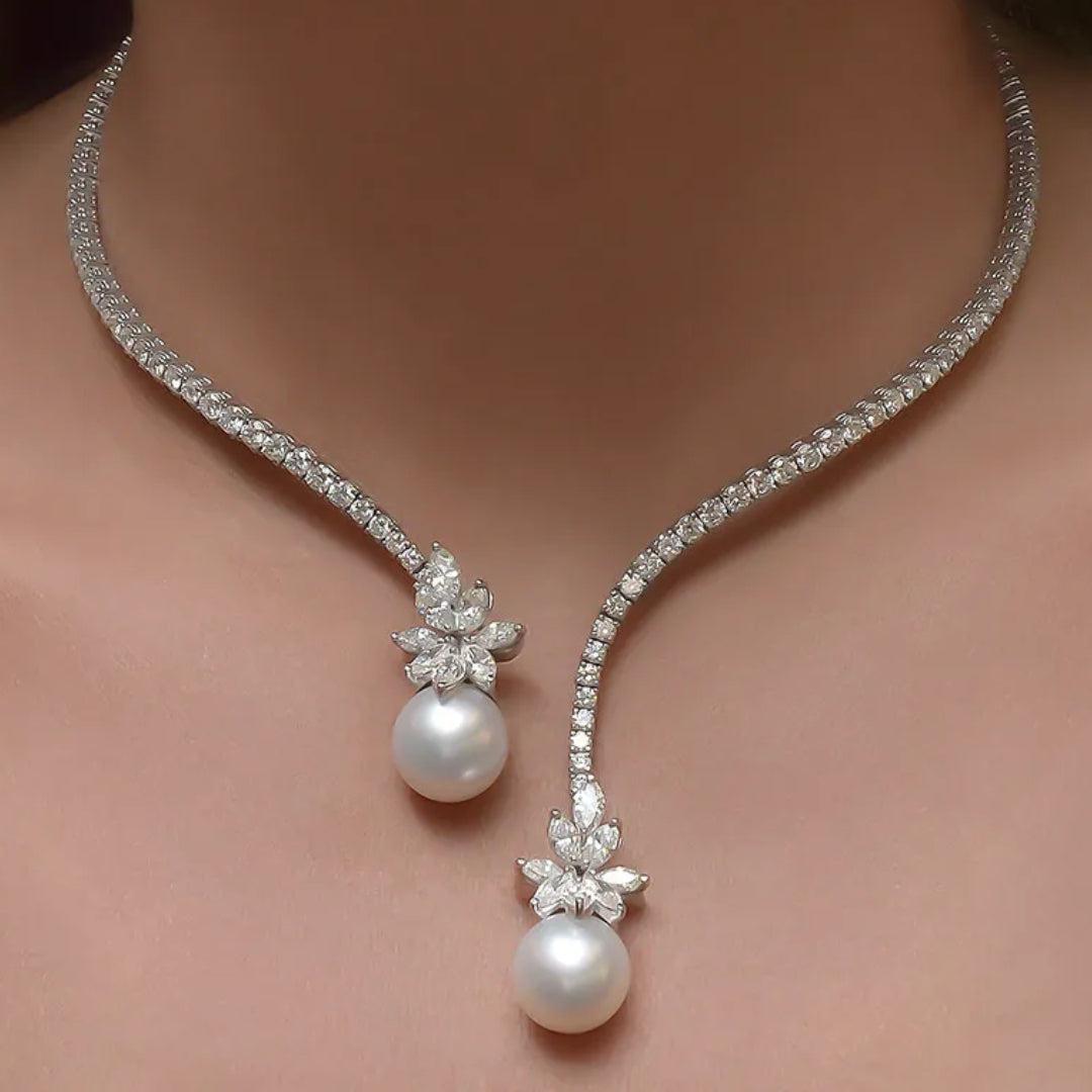 Collier élégant en argent brillant
