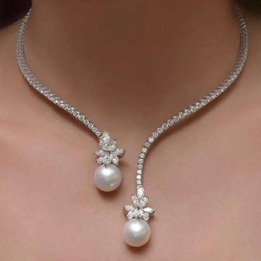 Collier élégant en argent brillant