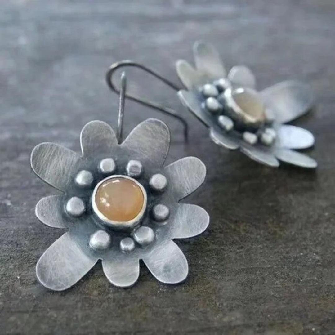 Boucles d'oreilles Margarita en argent antique