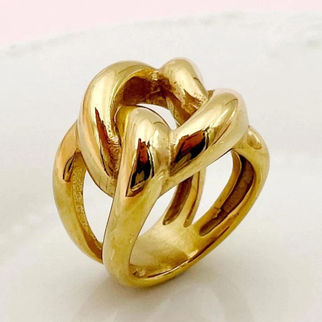 Bague Vintage Dorée Nouée