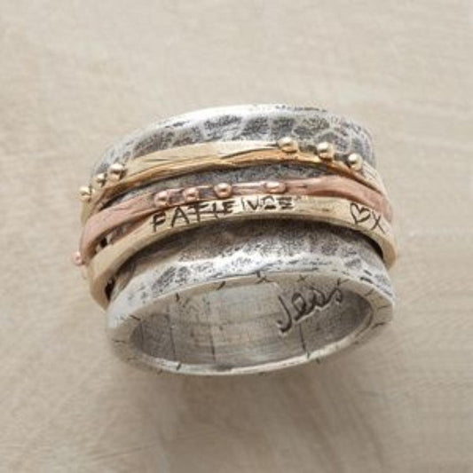Bague Vintage en Or Rose & Argent