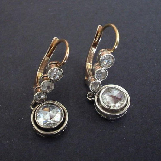 Boucles d'oreilles en zirconium vintage
