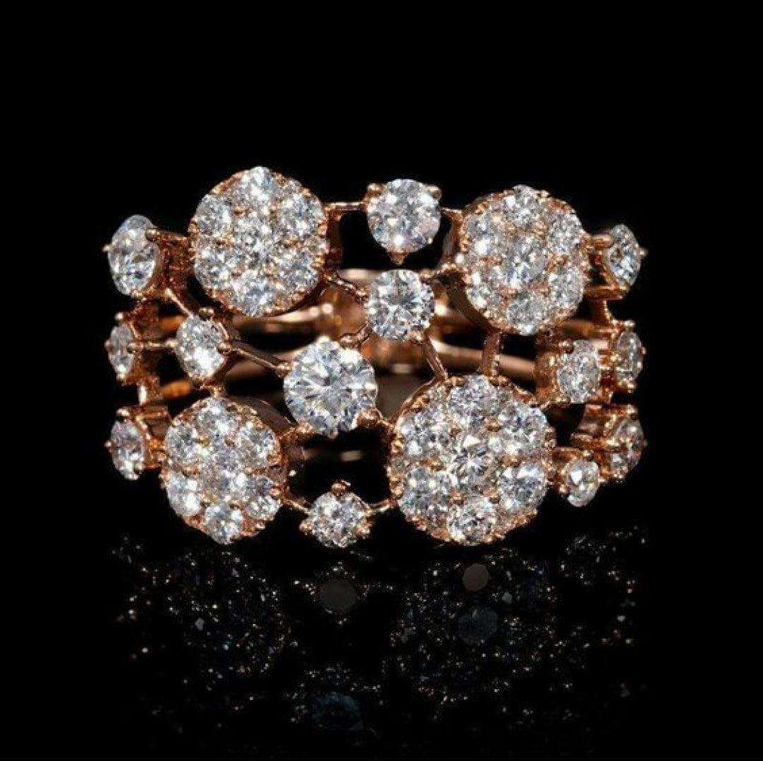 Bague Vintage Éclatante Rose