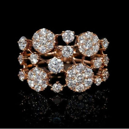 Bague Vintage Éclatante Rose