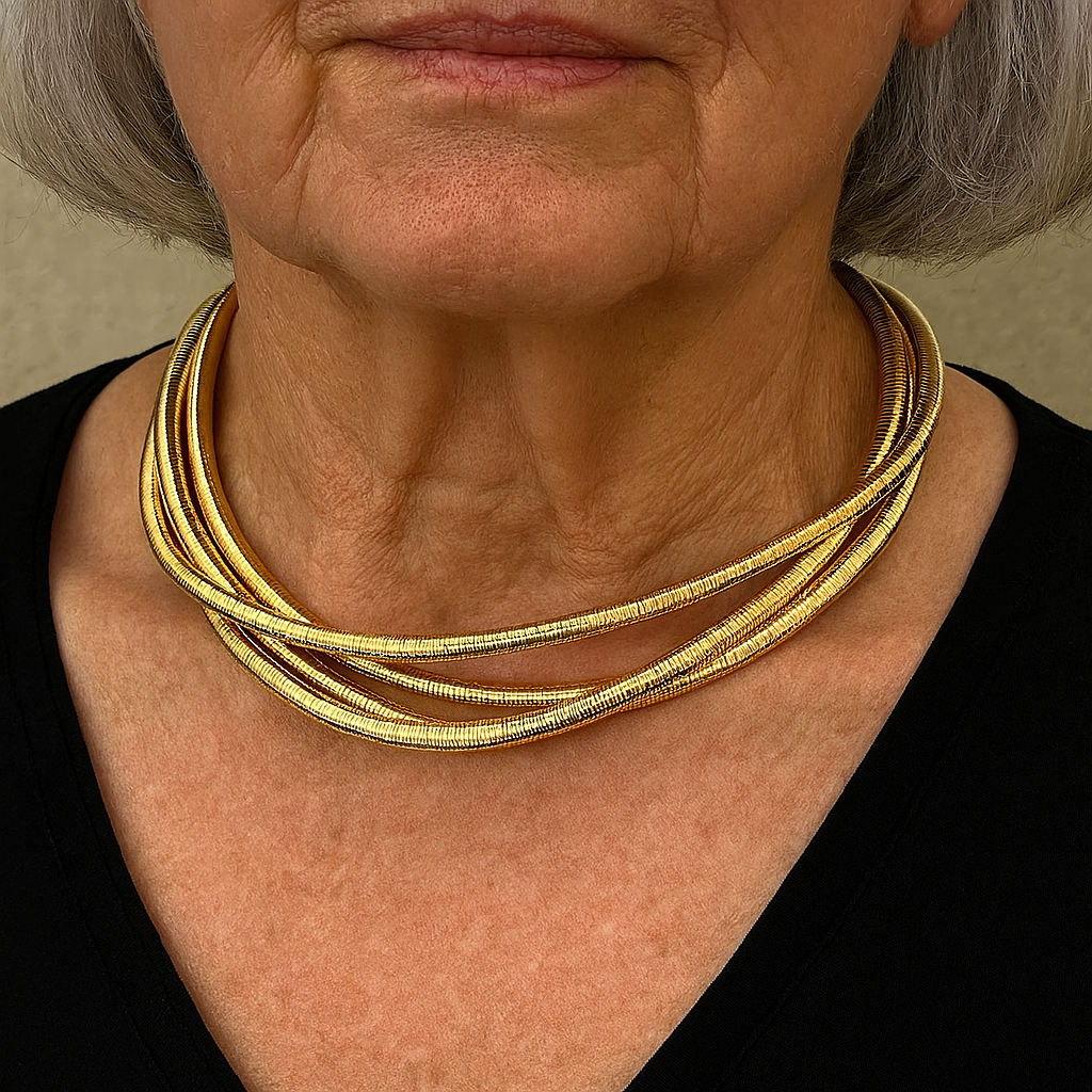 Collier Doré Vintage à Couches
