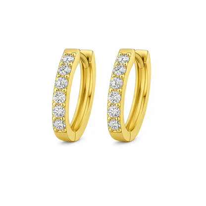 Boucles d'oreilles Huggie en Moissanite