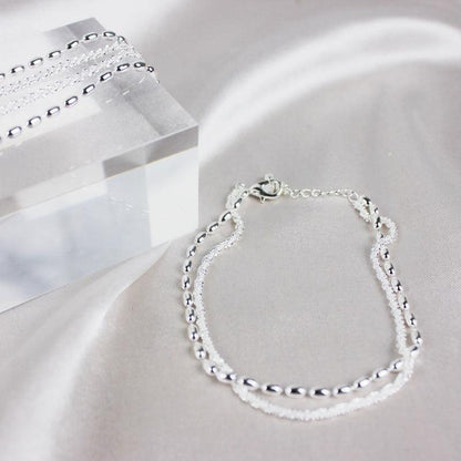 Bracelet en Zirconium Argenté