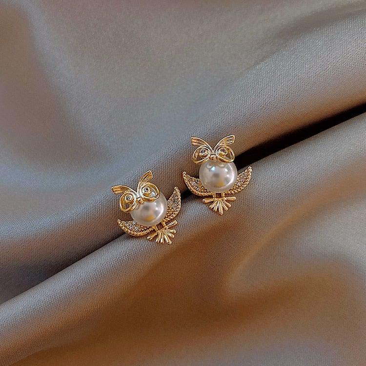 Boucles d'oreilles Hibou en Or
