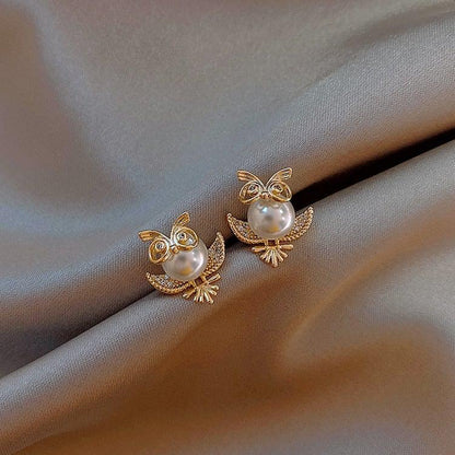 Boucles d'oreilles Hibou en Or