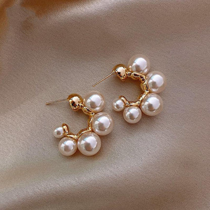 Boucles d'Oreilles Élégantes en Perles