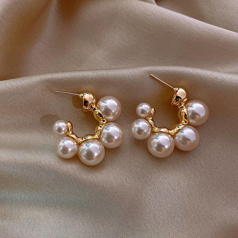 Boucles d'Oreilles Élégantes en Perles