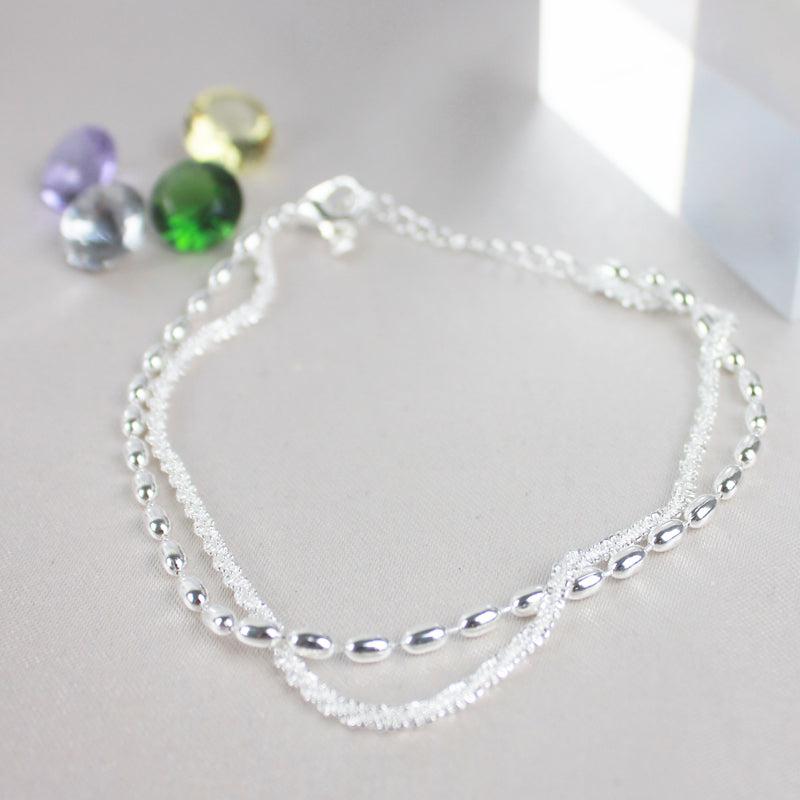Bracelet en Zirconium Argenté