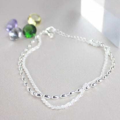 Bracelet en Zirconium Argenté