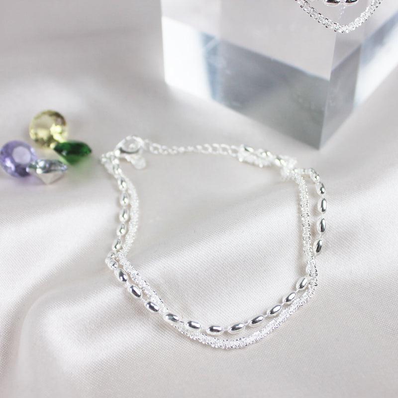 Bracelet en Zirconium Argenté