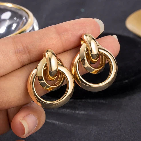 Boucles d'oreilles en or luxueuses