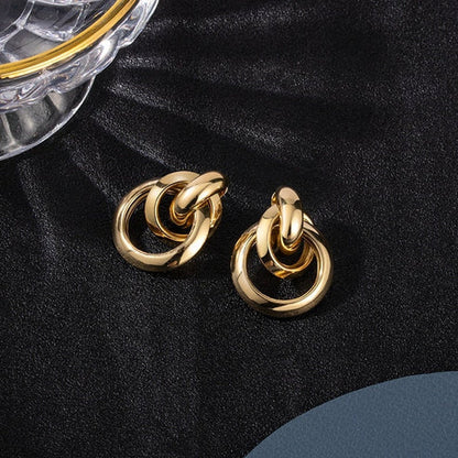 Boucles d'oreilles en or luxueuses