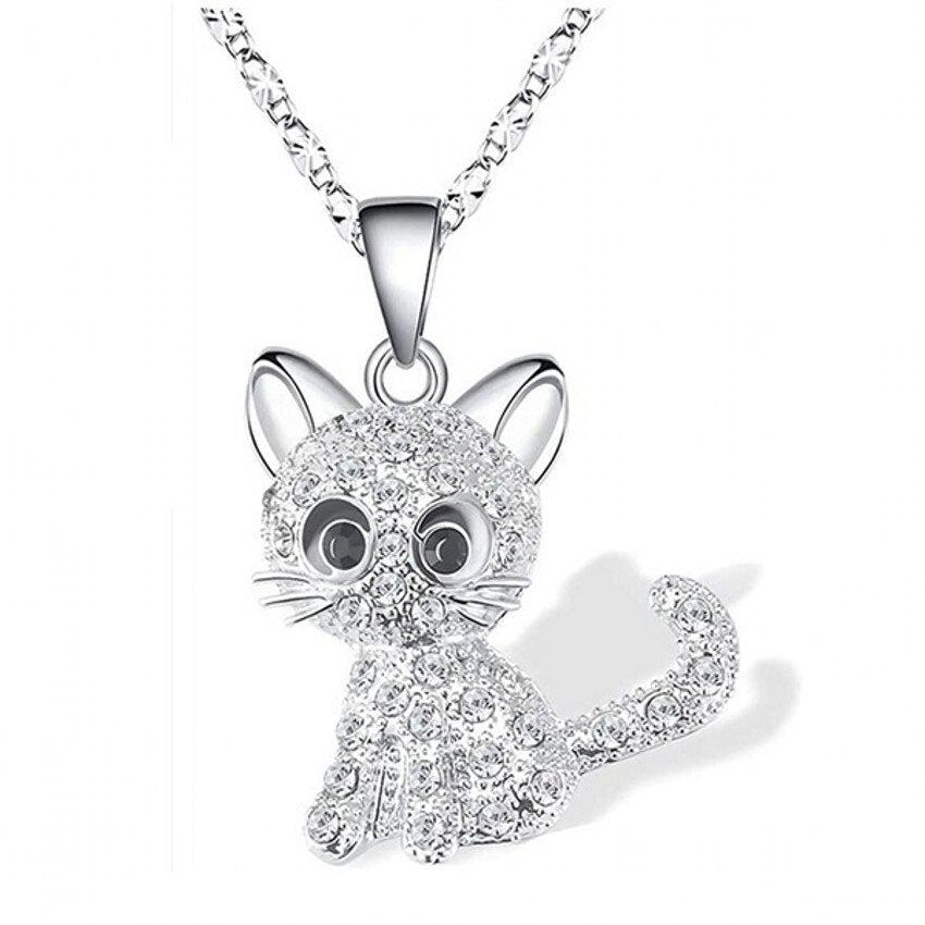Collier en Zirconium Coloré avec des Chatons Argentés
