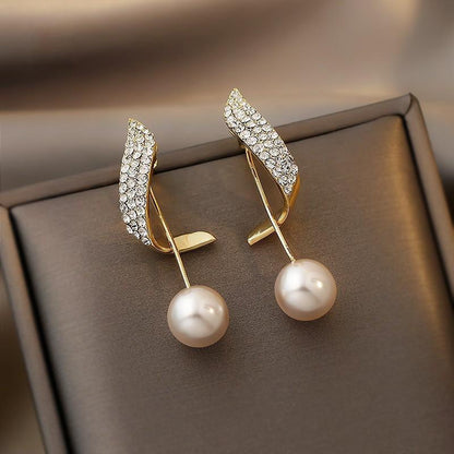 Boucles d'oreilles en perles dorées