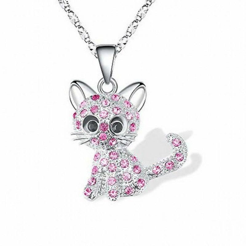 Collier en Zirconium Coloré avec des Chatons Argentés