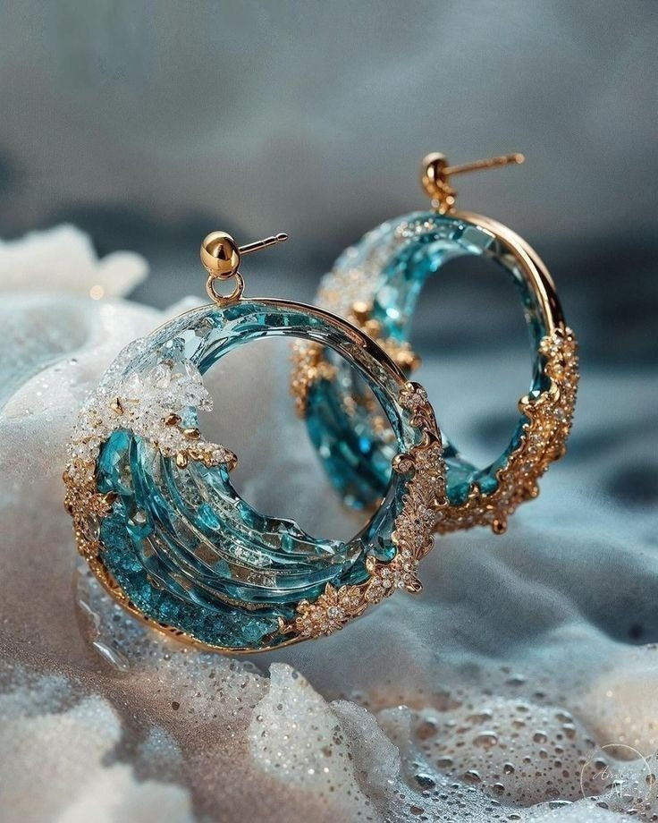 Vanessa | Boucles d'oreilles Mer Orageuse