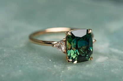Bague Solitaire Émeraude en Or