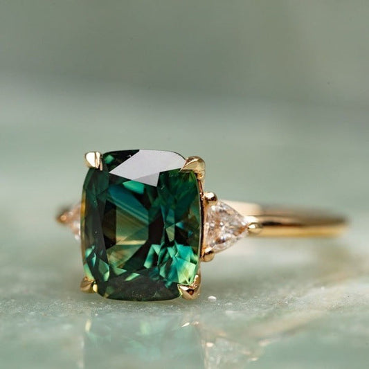 Bague Solitaire Émeraude en Or