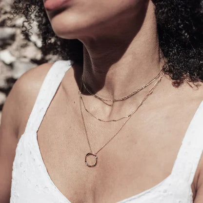 Collier à Trois Rangées en Cercle Ouvert