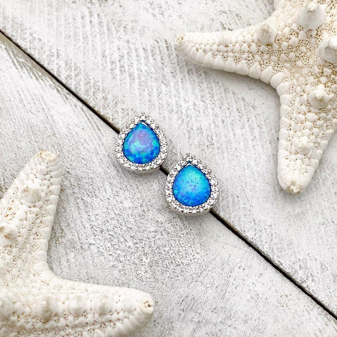Boucles d'oreilles Opale et Argent