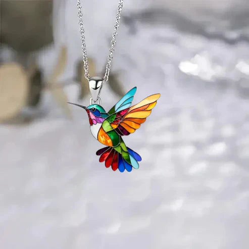 Magnifique collier Colibri avec boucles d'oreilles bonus
