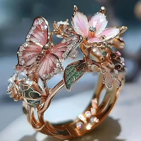 Bague de Transformation Papillon de Jardin