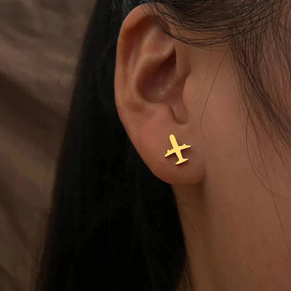 Boucles d'oreilles Avion en Or