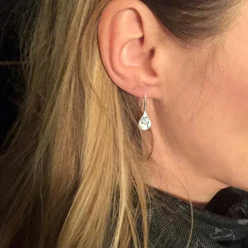 Boucles d'oreilles en feuille de pissenlit en argent 925
