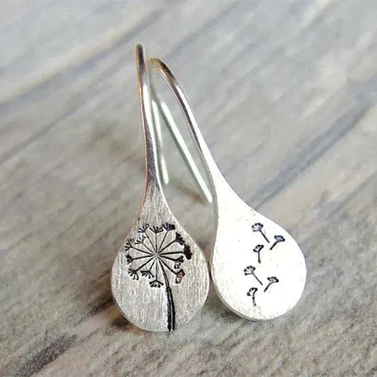 Boucles d'oreilles Pissenlit Argent