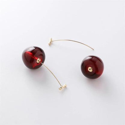 Boucles d'oreilles de luxe en cerise rouge