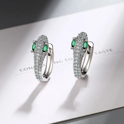 Boucles d'oreilles serpent en argent sterling 925