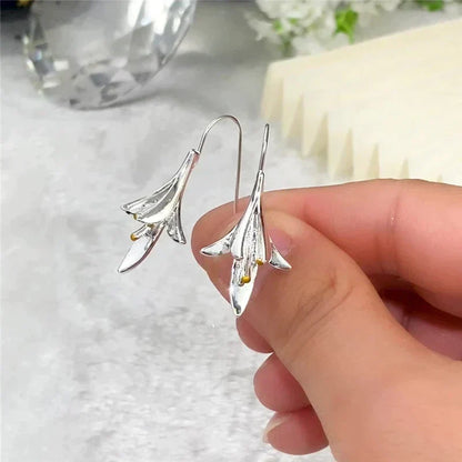 Boucles d'oreilles en argent avec fleurs