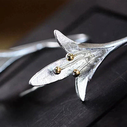 Boucles d'oreilles en argent avec fleurs