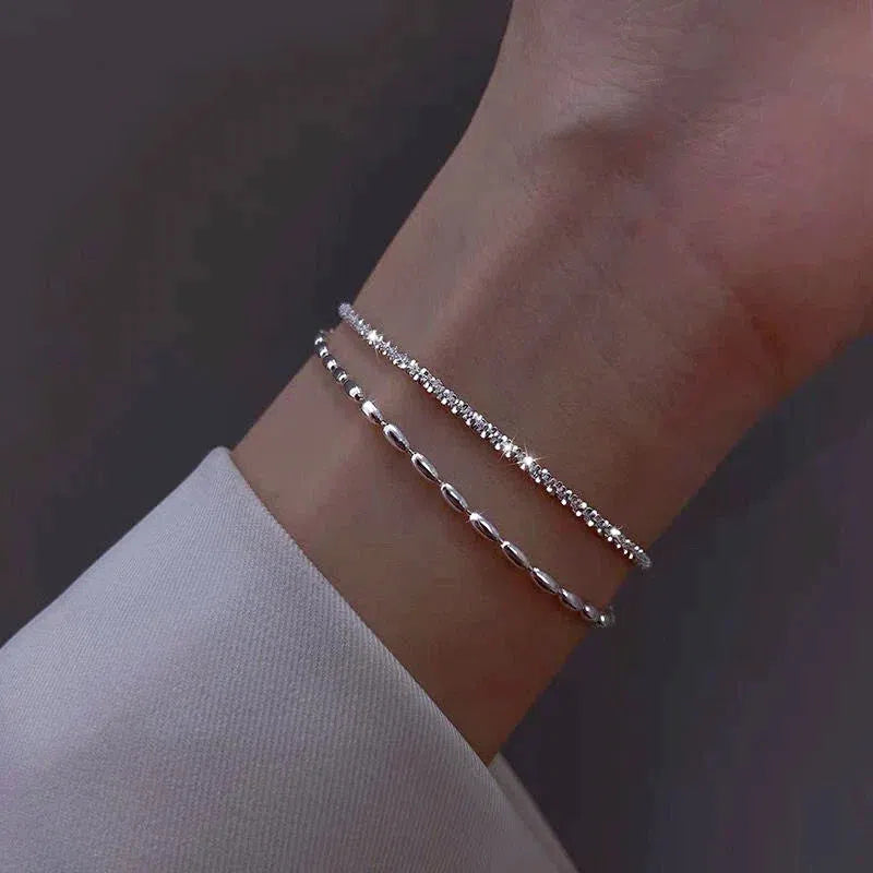 Bracelet en Zirconium Argenté